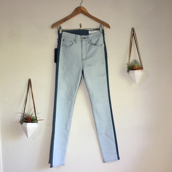 NWT rag & bone double blues high rise skinny jeans - Picture 3 of 6